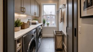 Best Small Laundry Room Designs for Tight Spaces in a professionally designed laundry room