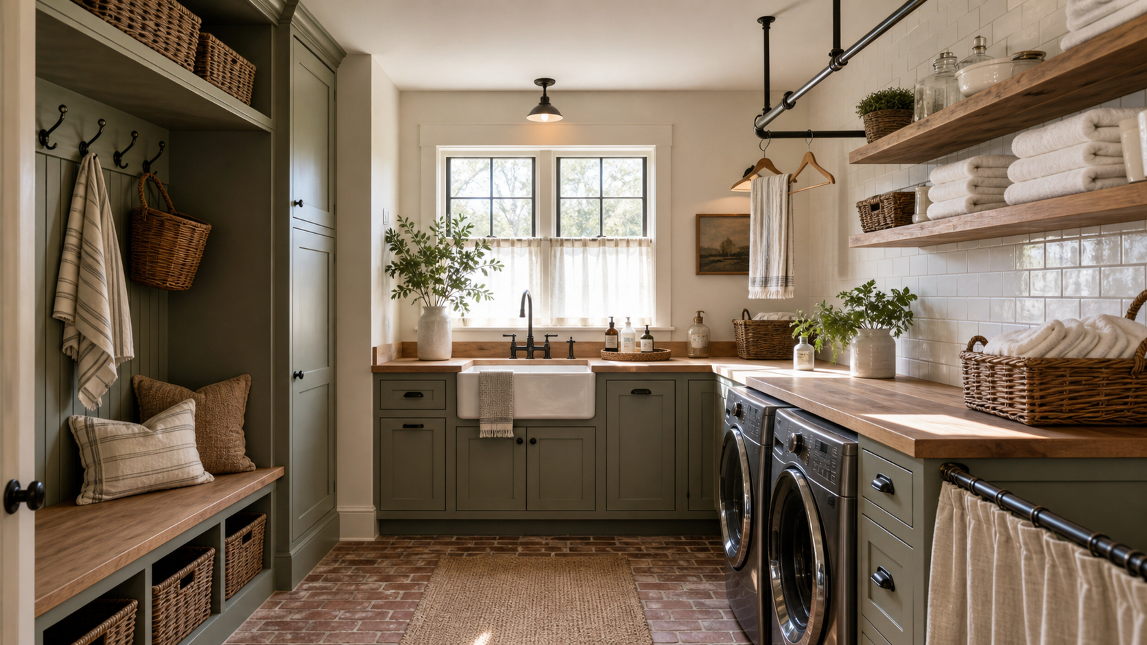 The Ultimate Guide to Designing a Farmhouse Laundry Room in a professionally designed laundry room