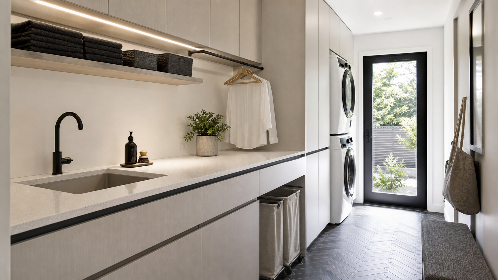 Minimalist Laundry Room Designs That Maximize Space and Style in a professionally designed laundry room