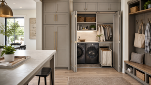 Open-Concept Laundry Room Ideas That Blend Style and Function in a professionally designed laundry room
