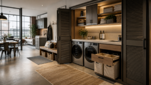 The Ultimate Guide to Designing an Open-Concept Laundry Area in a professionally designed laundry room